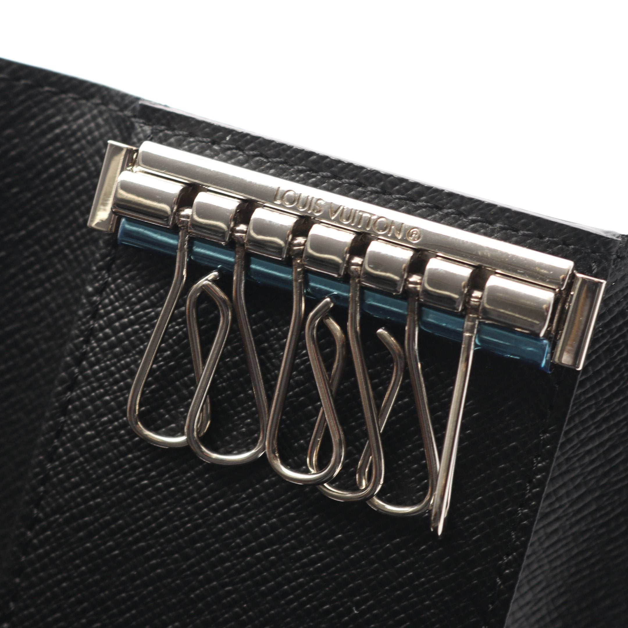 ミュルティクレ6 ダミエグラフィット 6連 キーケース PVC ブラック