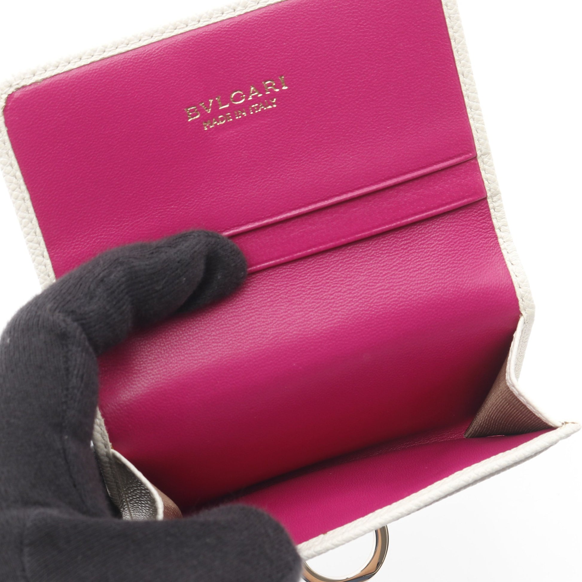ブルガリブルガリ カードケース レザー オフホワイト ブルガリ 財布・小物 BVLGARI