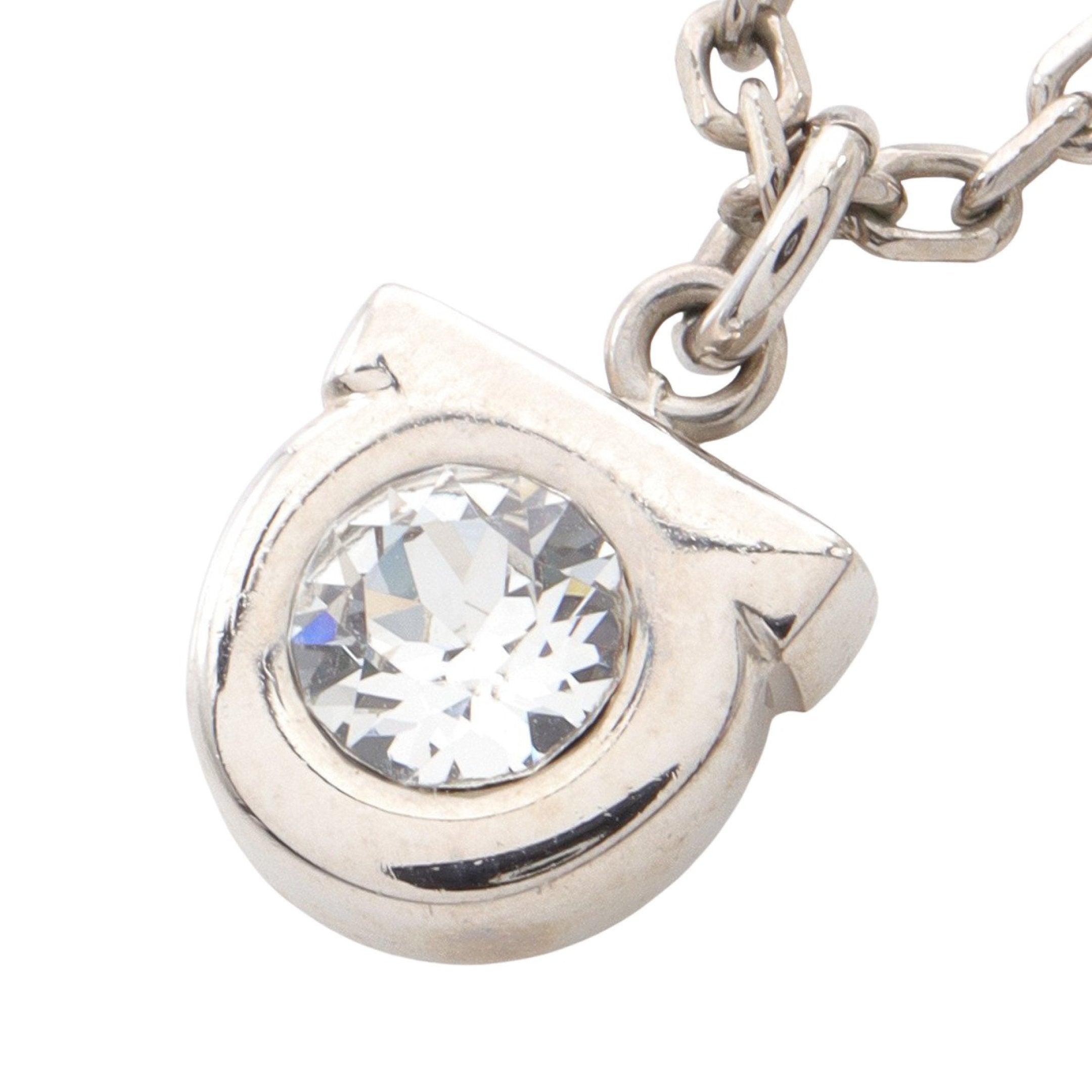 ガンチーニ ネックレス ラインストーン シルバー サルヴァトーレ