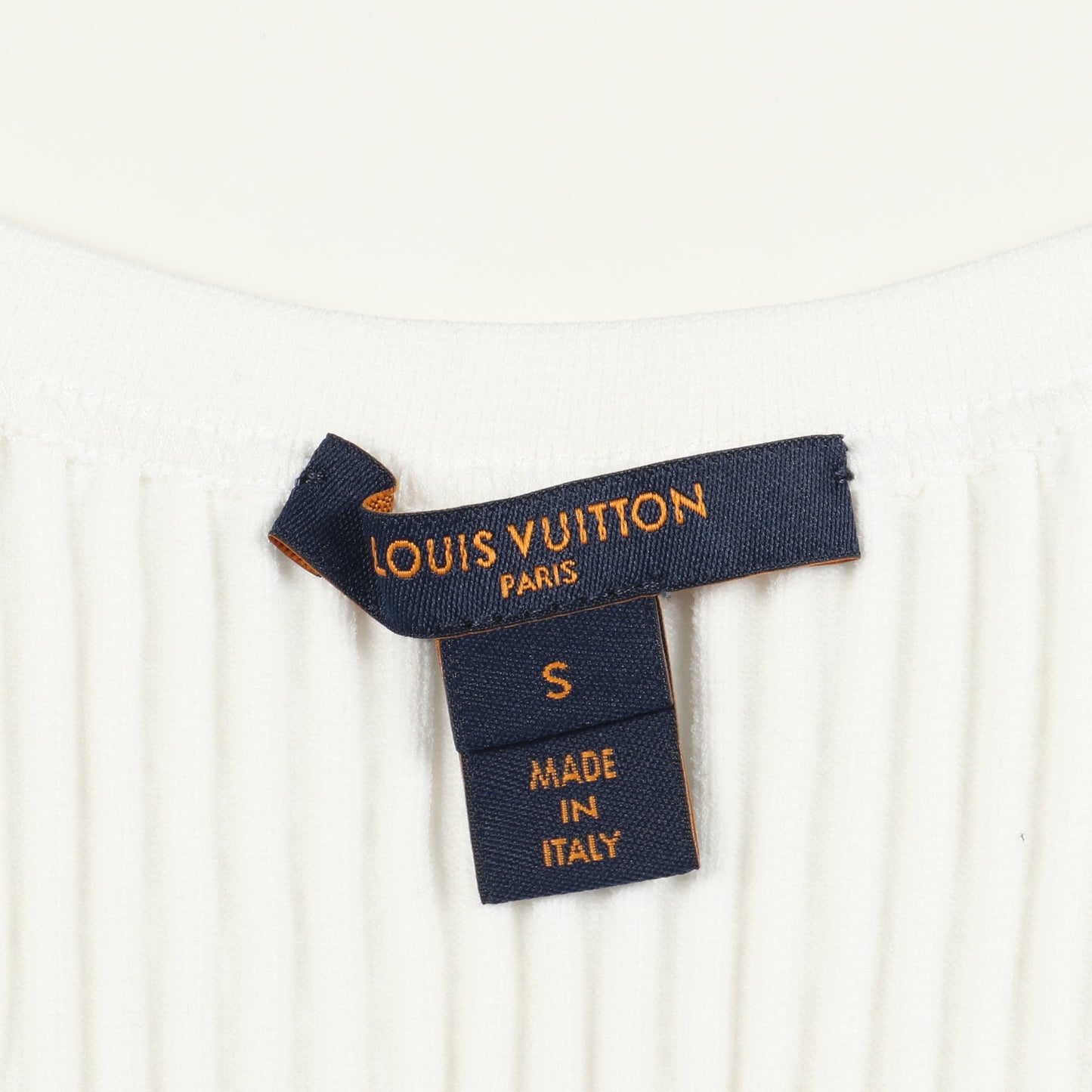 リブクロップトップ タンクトップ レーヨン ホワイト ルイヴィトン トップス LOUIS VUITTON