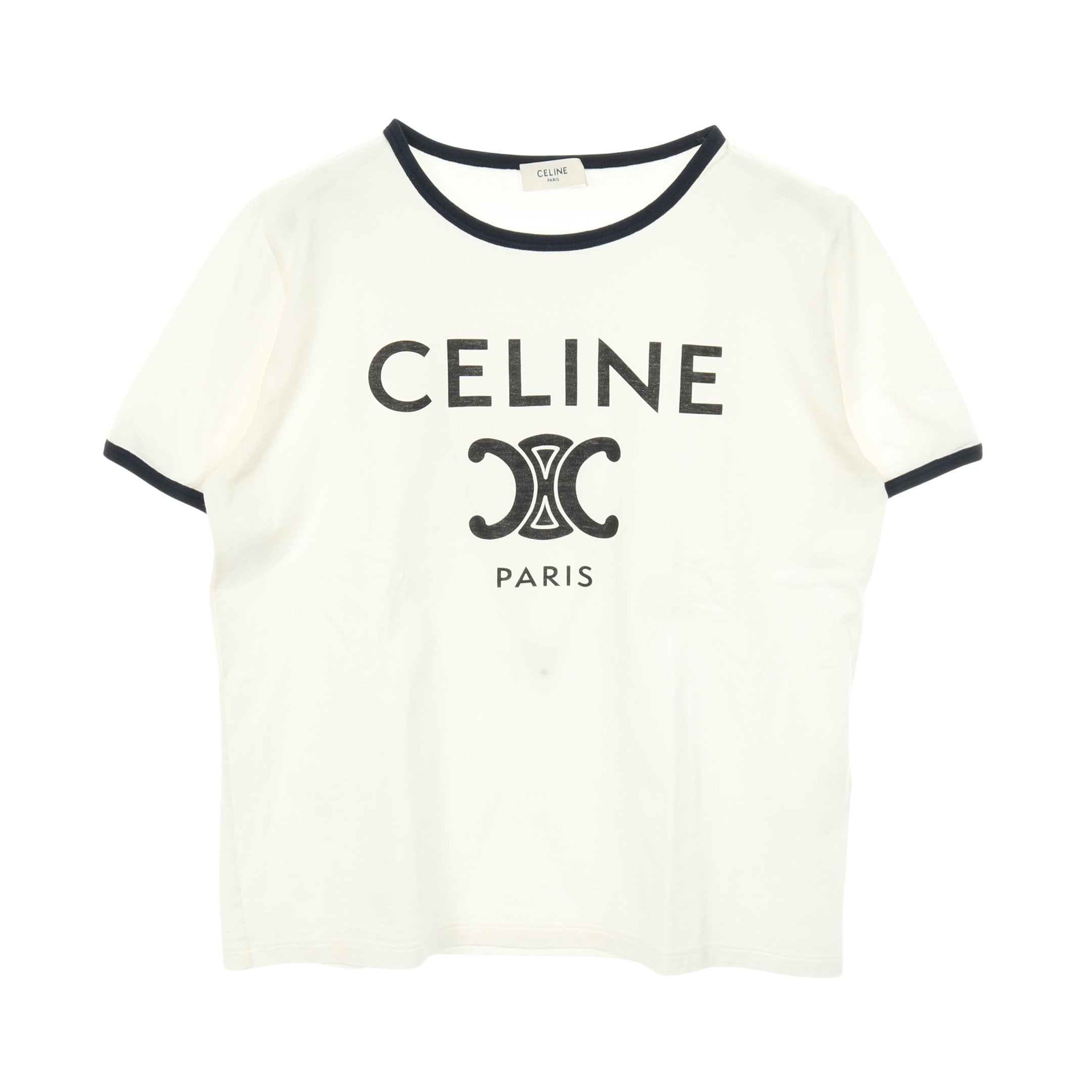 CELINE トリオンフ コットンジャージー トリオンフ コットンジャージー Tシャツ ロゴプリント コットン