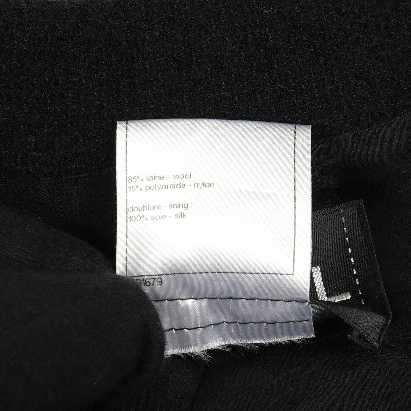 ココマークパールボタン ツイード ジャケット ウール ナイロン ブラック シャネル