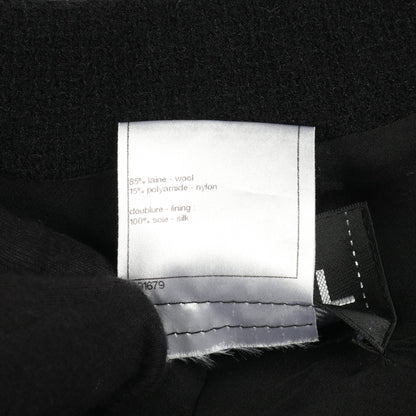 ココマークパールボタン ツイード ジャケット ウール ナイロン ブラック シャネル