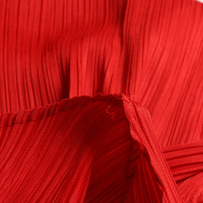 プリーツ カットソー 長袖 レッド プリーツプリーズ トップス PLEATS PLEASE