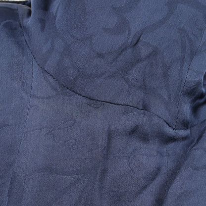 ココマークボタン ツイード ノーカラージャケット コットン ネイビー シャネル アウター CHANEL