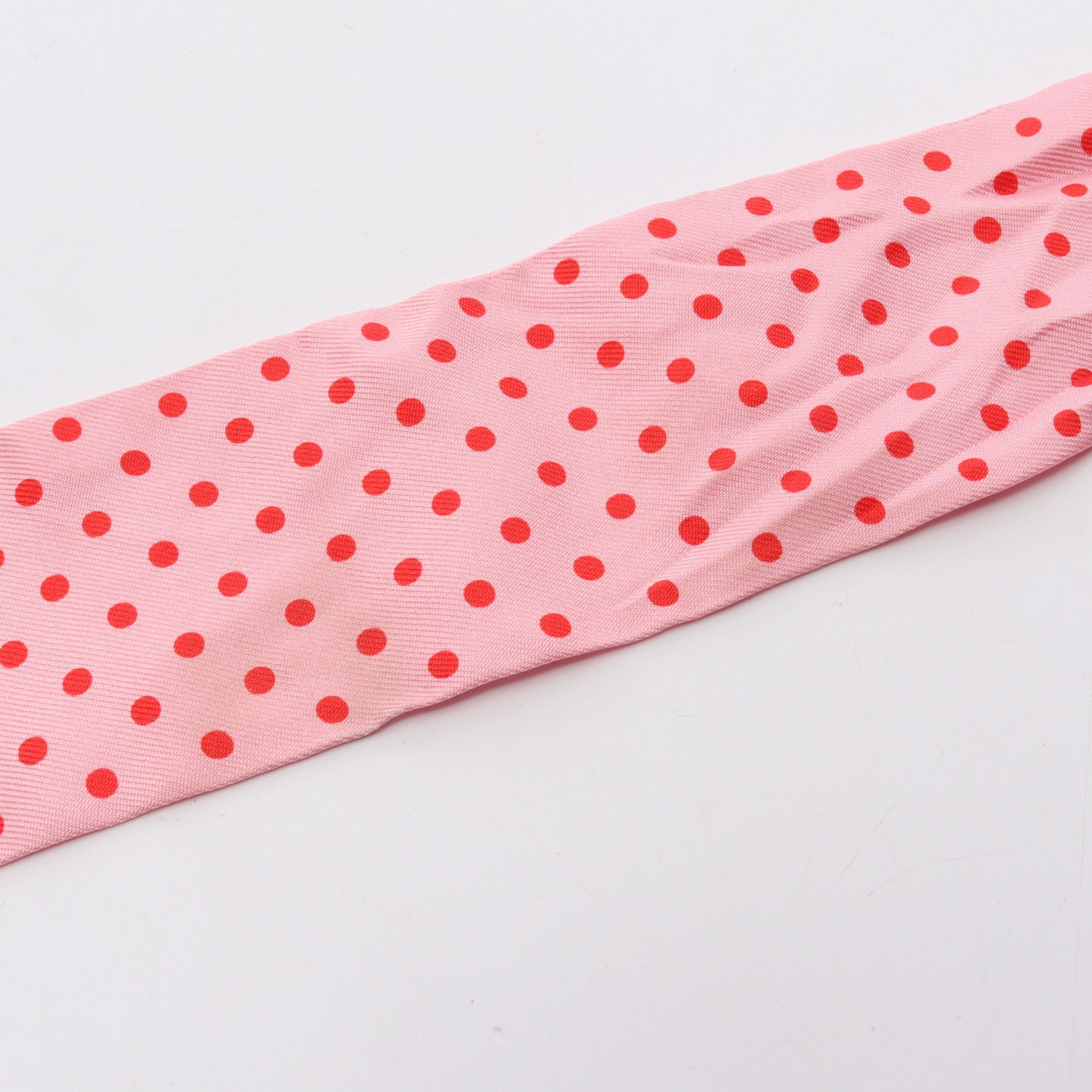 ツイリー ASTROLOGIE A POIS リボン スカーフ シルク レッド ホワイト