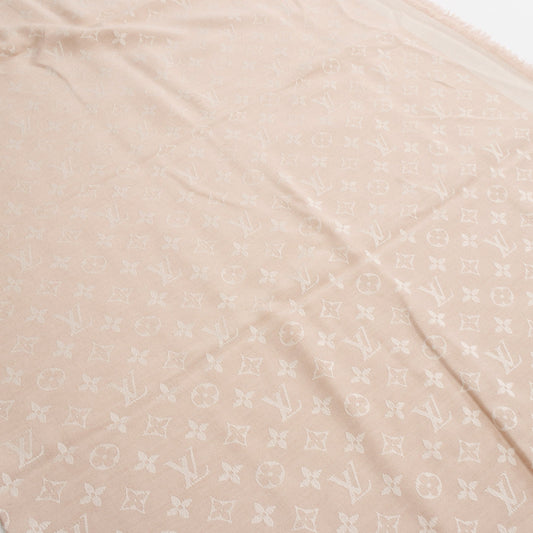 ショール モノグラムシャイン ストール ショール シルク ウール ライトピンク ルイヴィトン 財布・小物 LOUIS VUITTON