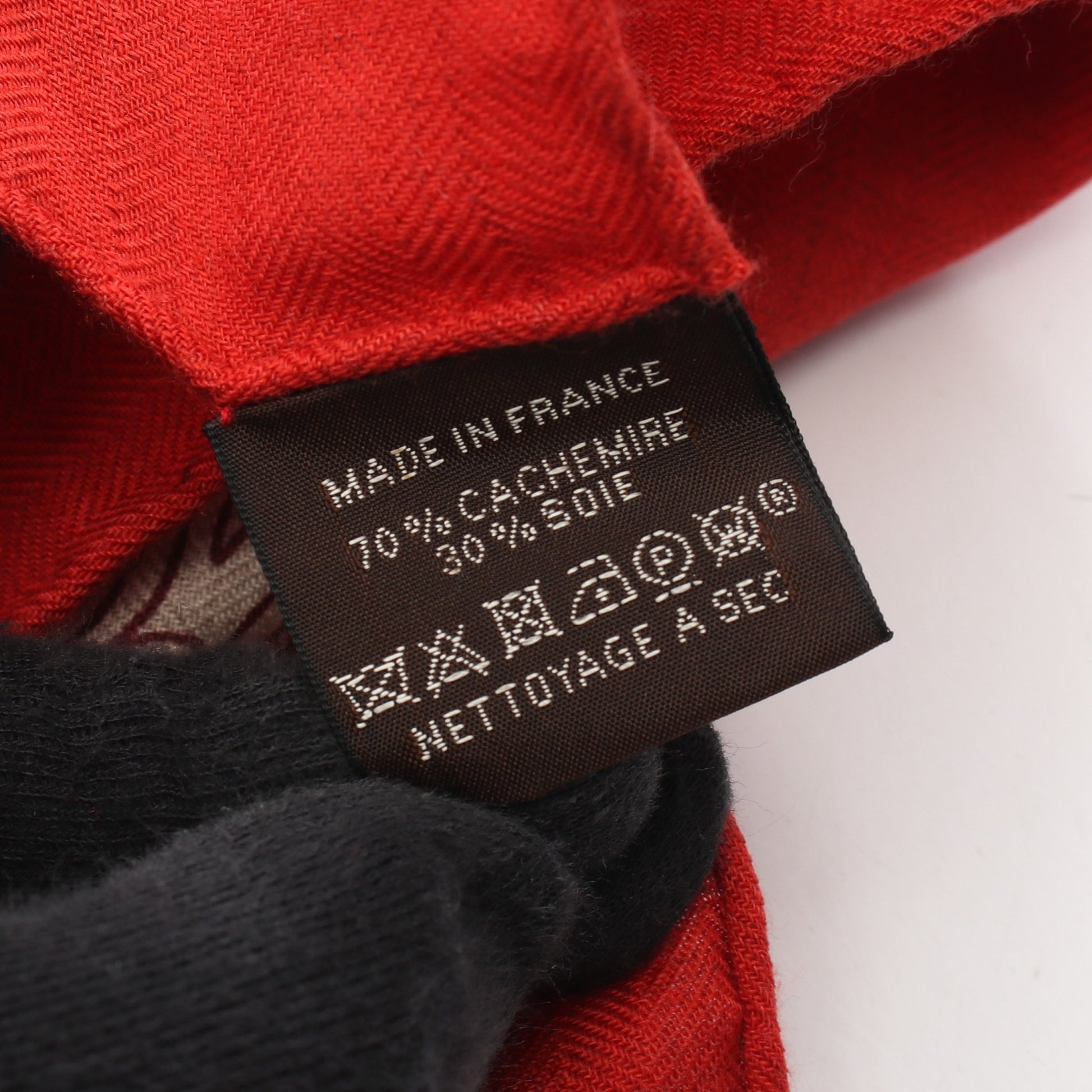 カレジェアン カレ140 A Travers Champs スカーフ ショール カシミヤ シルク レッド グレーベージュ エルメス 財布・小物 HERMES