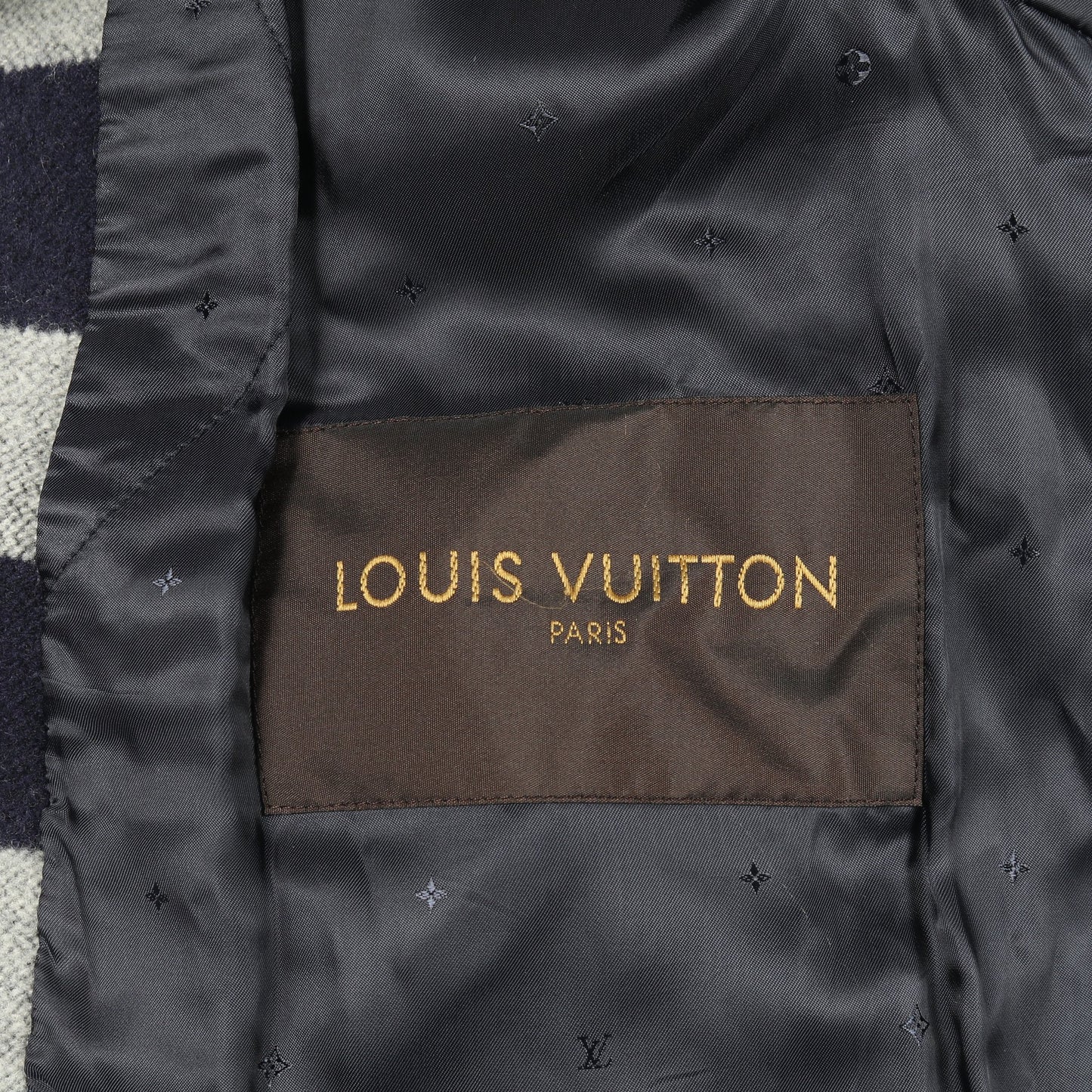 アナプラナウィンタースタジアム ジャケット ウール カシミヤ グレー ネイビー ルイヴィトン アウター LOUIS VUITTON