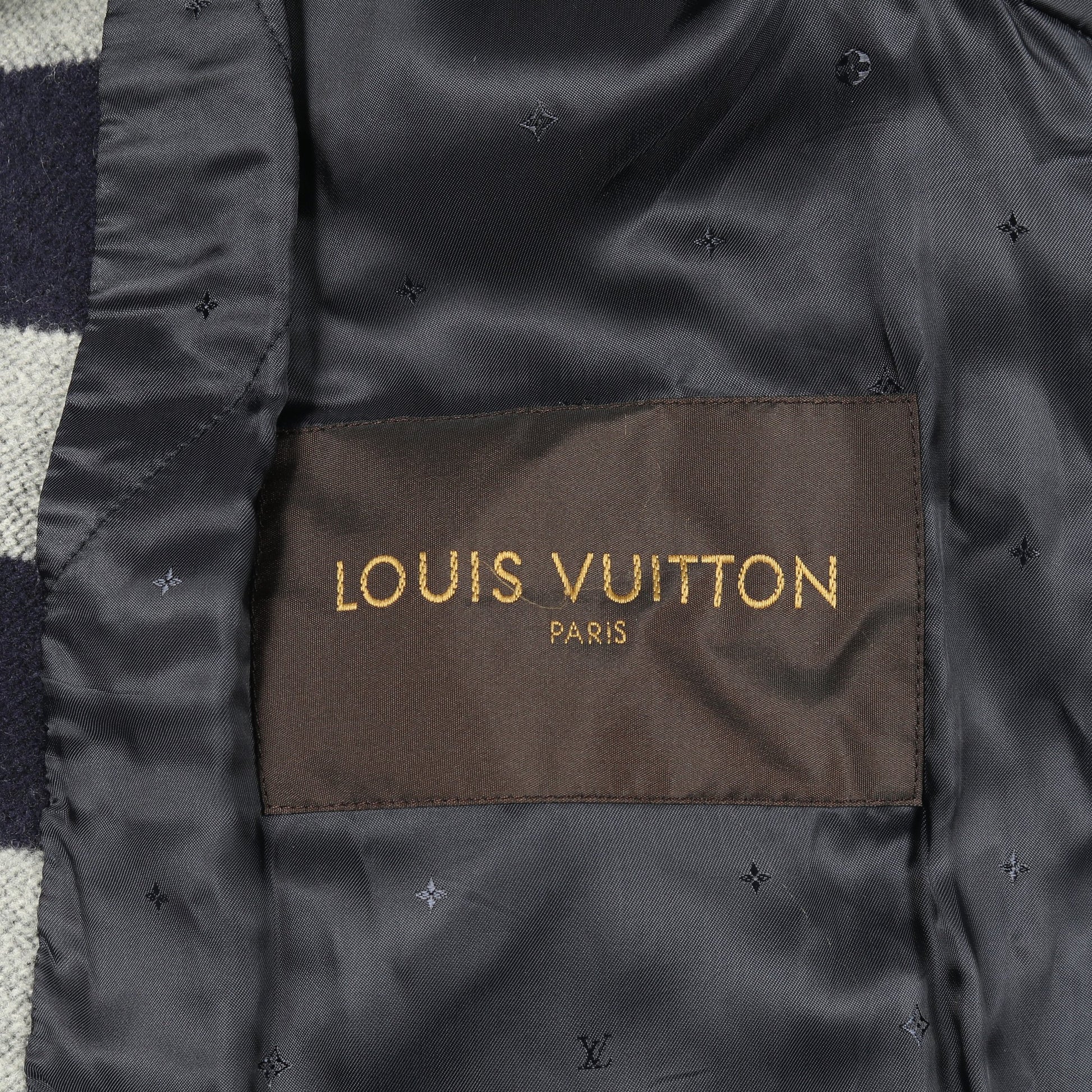アナプラナウィンタースタジアム ジャケット ウール カシミヤ グレー ネイビー ルイヴィトン アウター LOUIS VUITTON