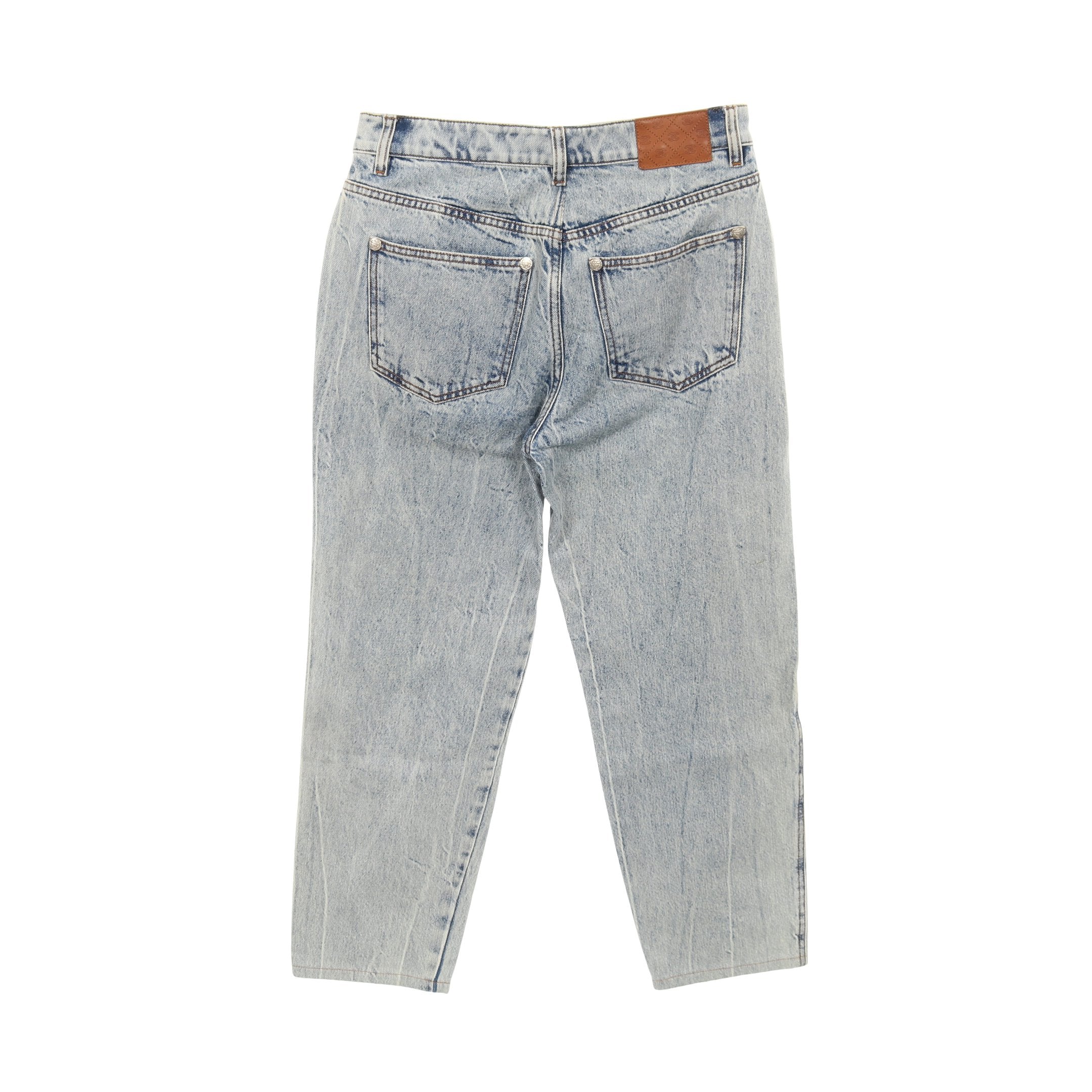 ココマークボタン デニムパンツ コットン ライトブルー シャネル – RECLO