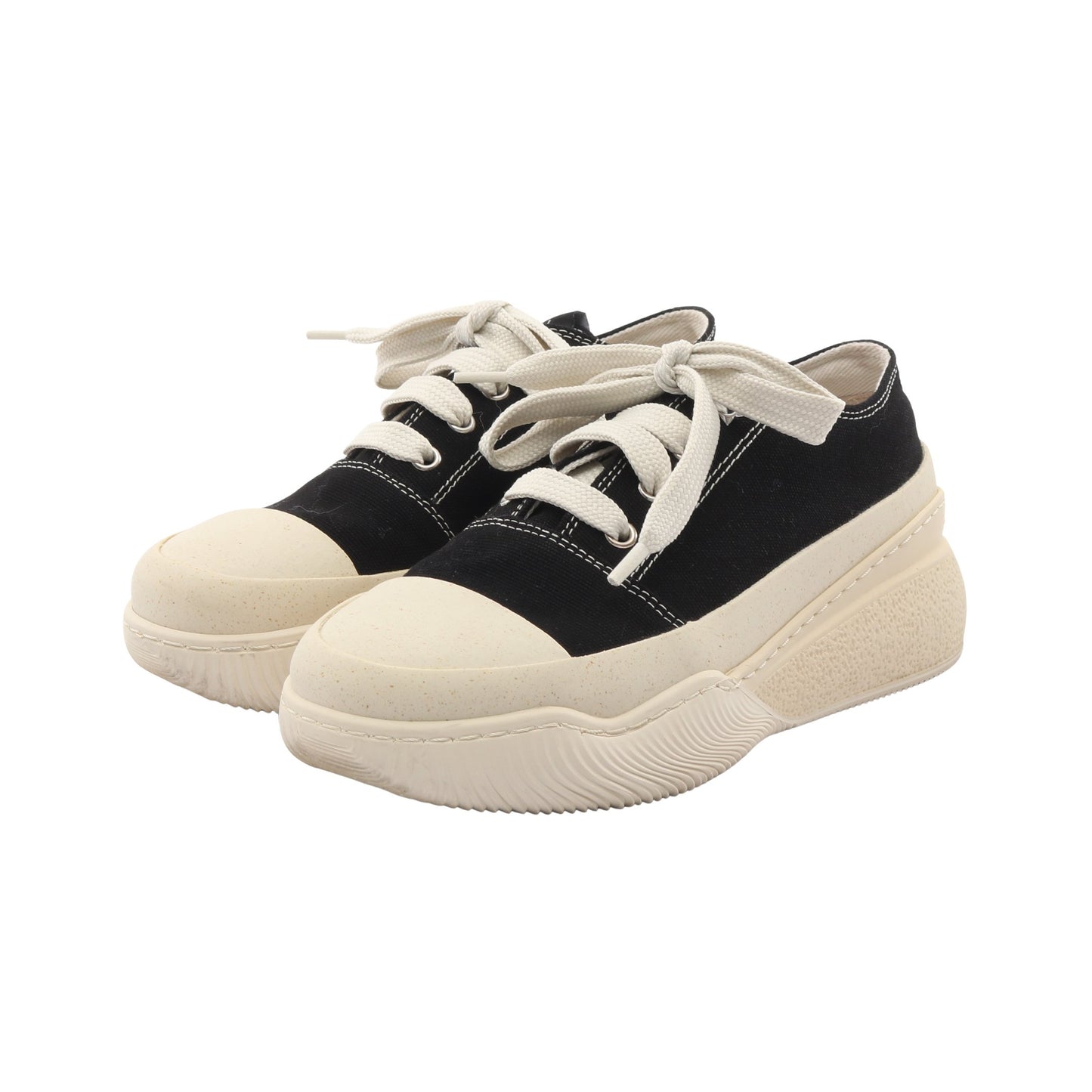 スニーカー キャンバス ブラック アイボリー ステラマッカートニー シューズ Stella McCartney