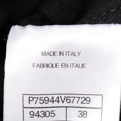 カメリア ココマーク デニム テーラードジャケット エンボス コットン ブラック シャネル アウター CHANEL