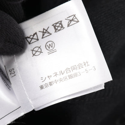 カメリア ココマーク デニム テーラードジャケット エンボス コットン ブラック シャネル アウター CHANEL