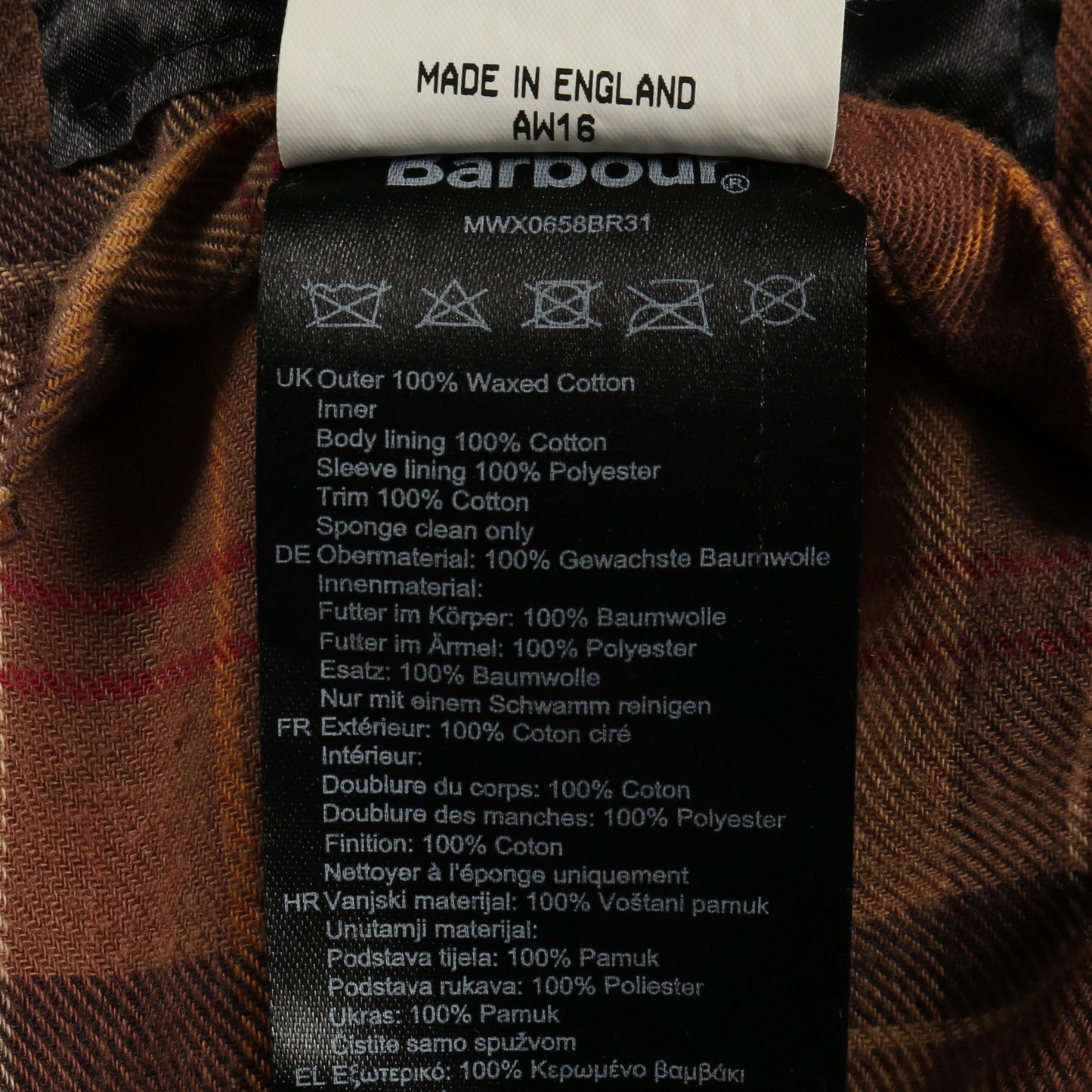 BEAUFORT クラシック ワックス ジャケット コットン ブラウン バブアー