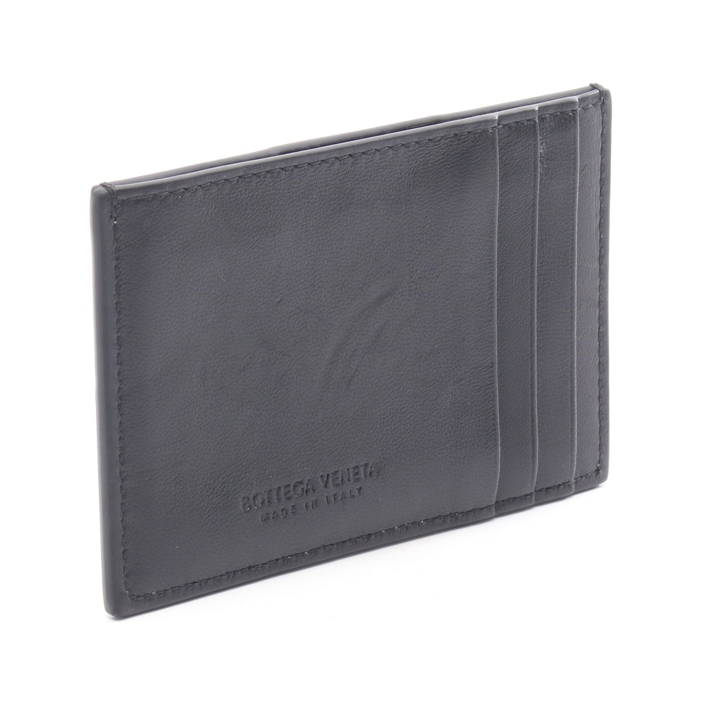 カセット マキシイントレチャート カードケース レザー ブラック ボッテガヴェネタ 財布・小物 BOTTEGA VENETA