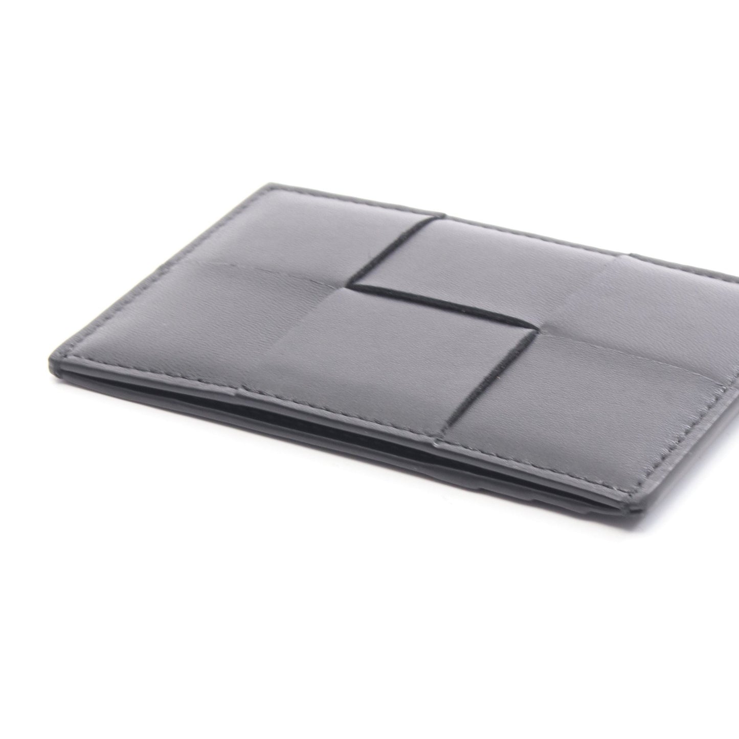 カセット マキシイントレチャート カードケース レザー ブラック ボッテガヴェネタ 財布・小物 BOTTEGA VENETA