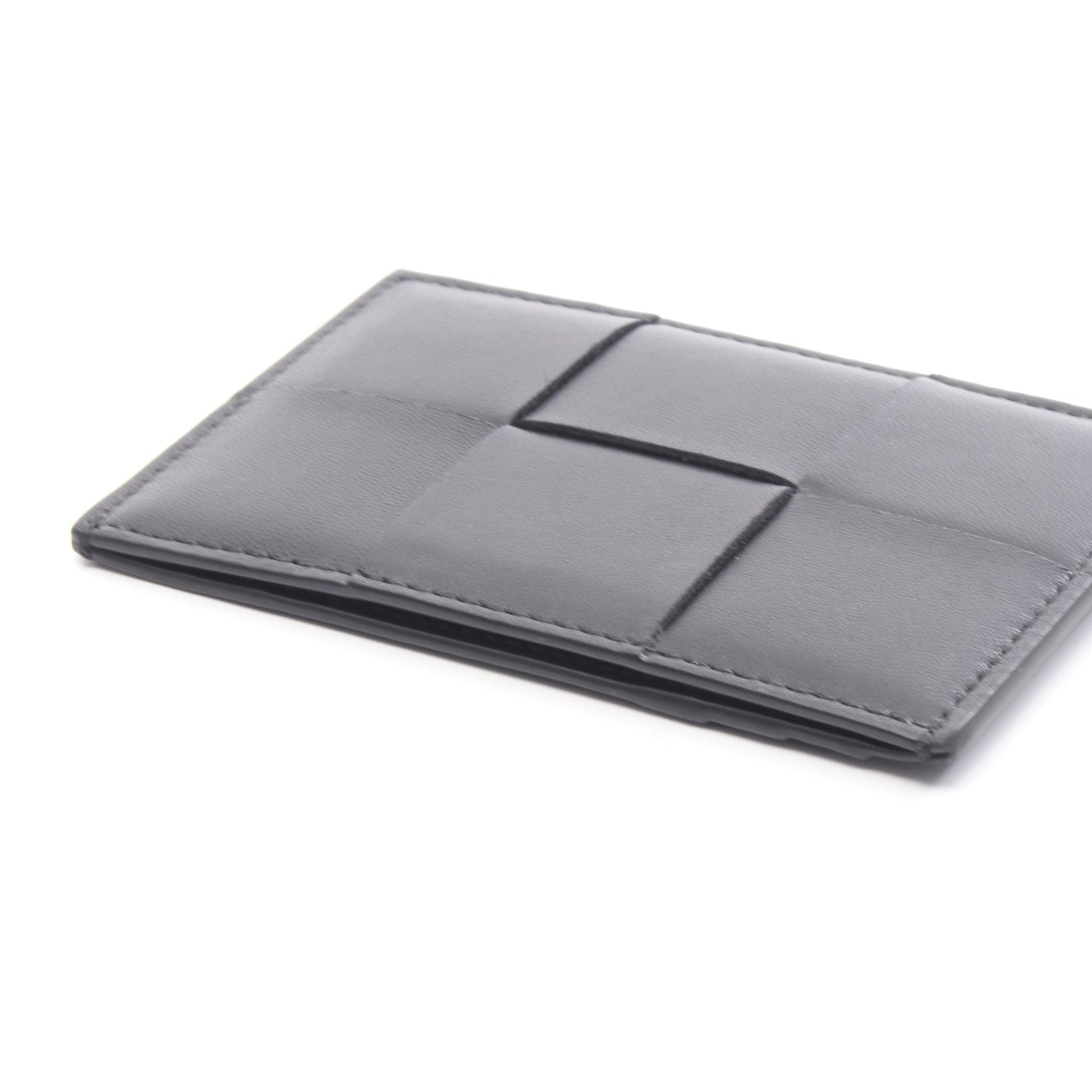 カセット マキシイントレチャート カードケース レザー ブラック ボッテガヴェネタ 財布・小物 BOTTEGA VENETA