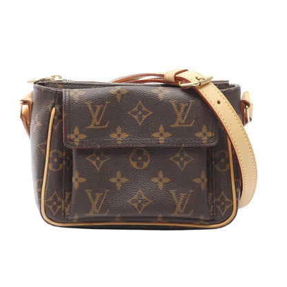 ヴィバシテPM モノグラム ショルダーバッグ PVC レザー ブラウン ルイヴィトン バッグ LOUIS VUITTON