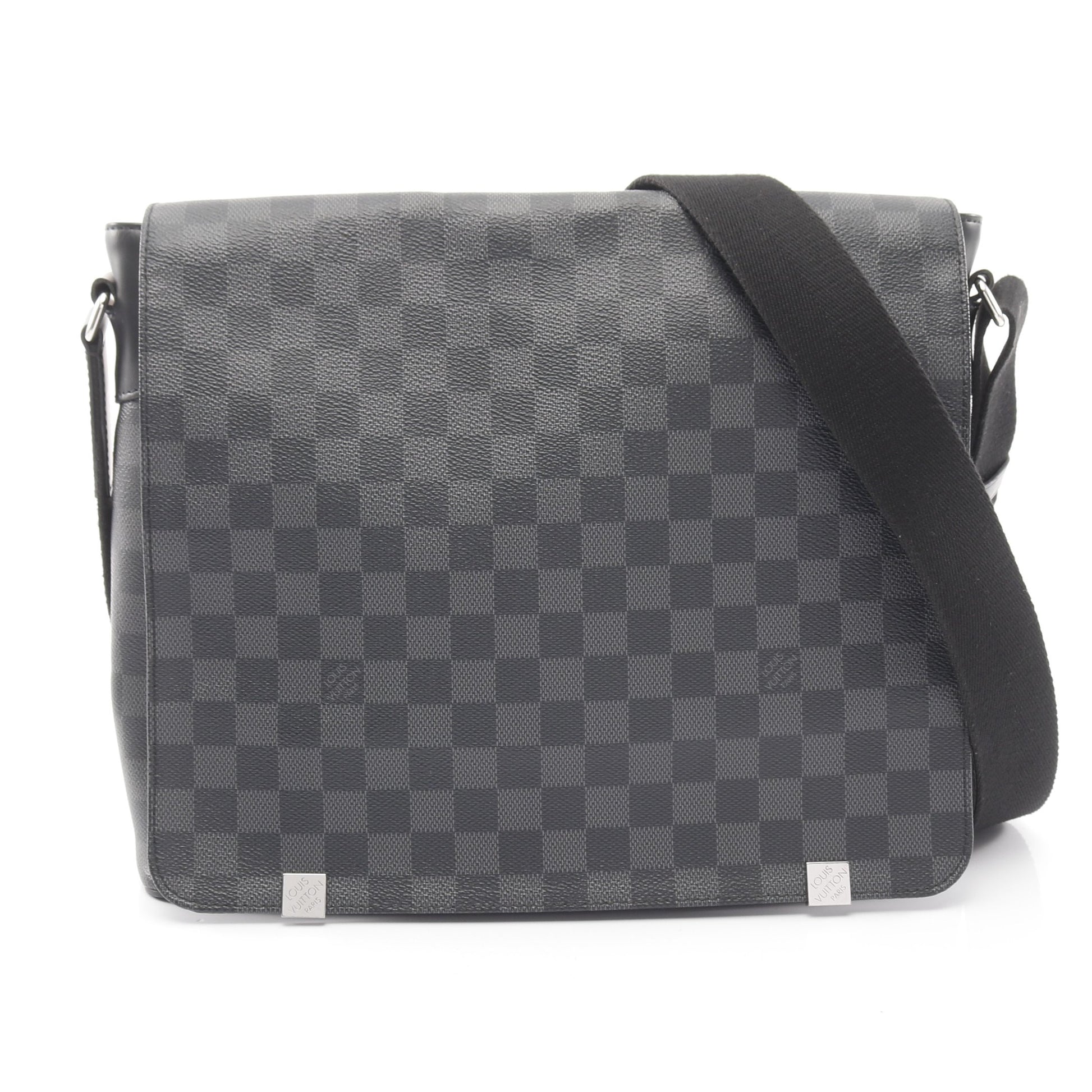 ディストリクト MM NM ダミエグラフィット ショルダーバッグ PVC レザー ブラック ルイヴィトン バッグ LOUIS VUITTON