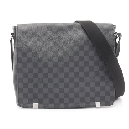 ディストリクト MM NM ダミエグラフィット ショルダーバッグ PVC レザー ブラック ルイヴィトン バッグ LOUIS VUITTON