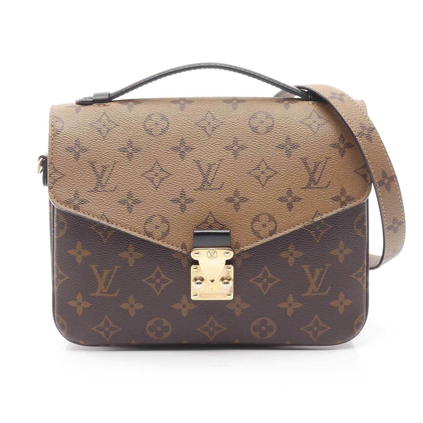 ポシェット メティス MM モノグラムリバース ハンドバッグ PVC レザー ブラウン ブラック 2WAY ルイヴィトン バッグ LOUIS VUITTON