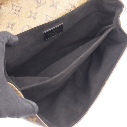 ポシェット メティス MM モノグラムリバース ハンドバッグ PVC レザー ブラウン ブラック 2WAY ルイヴィトン バッグ LOUIS VUITTON