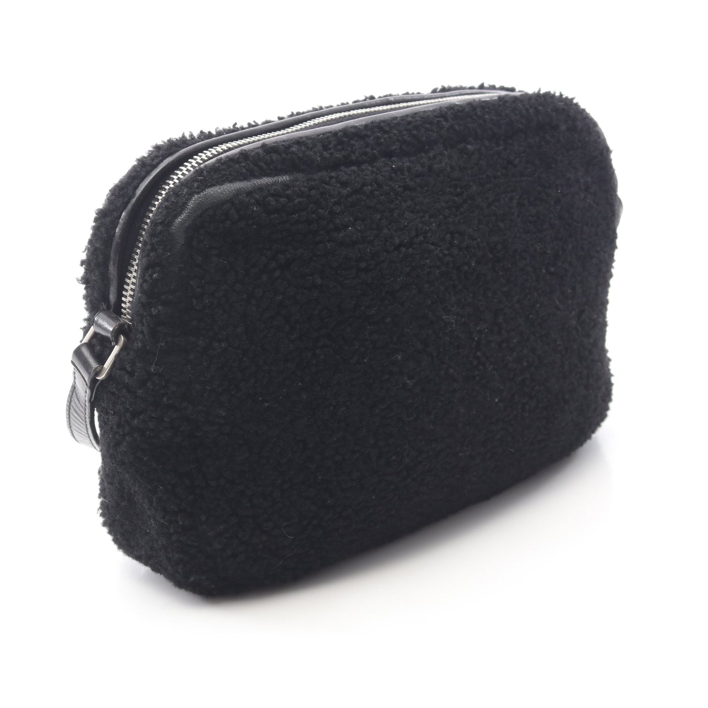 LOU CAMERA BAG ルー カメラバッグ ショルダーバッグ ボア レザー ブラック サンローランパリ バッグ SAINT LAURENT PARIS