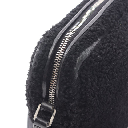 LOU CAMERA BAG ルー カメラバッグ ショルダーバッグ ボア レザー ブラック サンローランパリ バッグ SAINT LAURENT PARIS