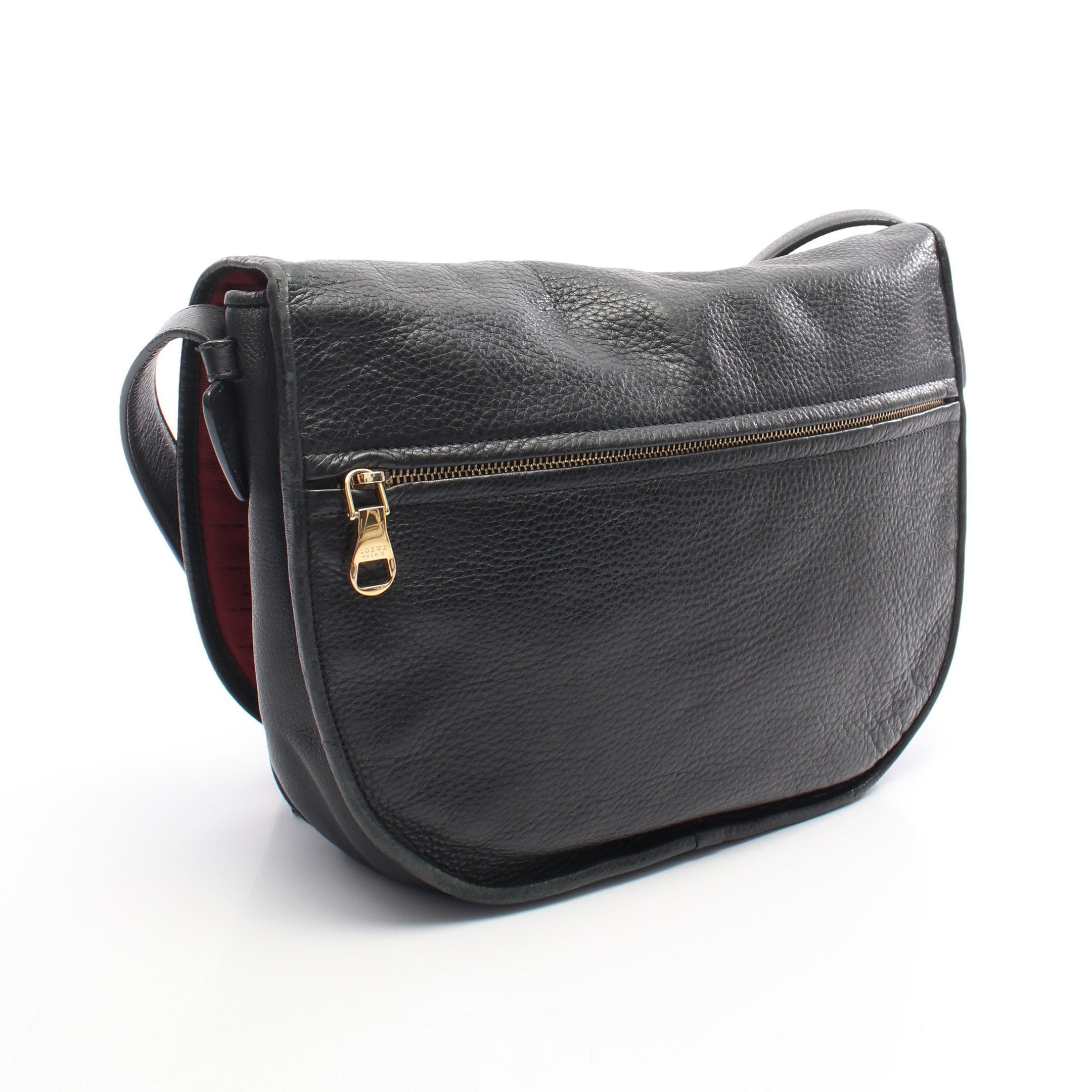 ヘリテージ ショルダーバッグ レザー ブラック ロエベ – RECLO
