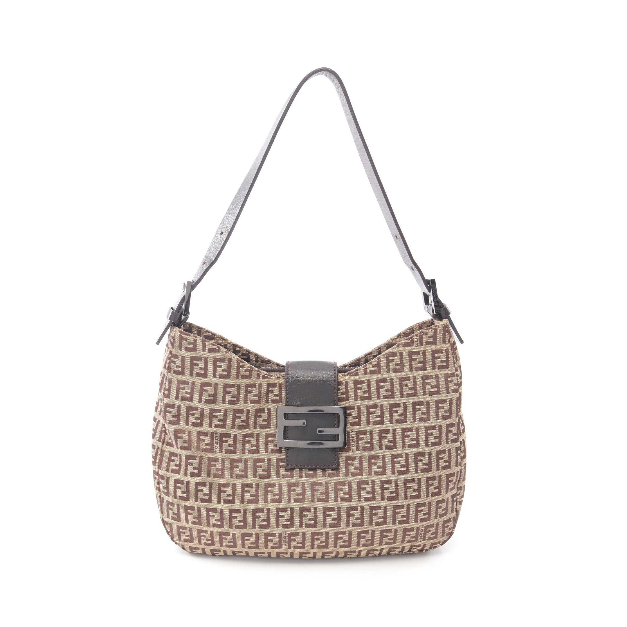 ズッキーノ ワンショルダーバッグ キャンバス レザー ベージュ ダーク