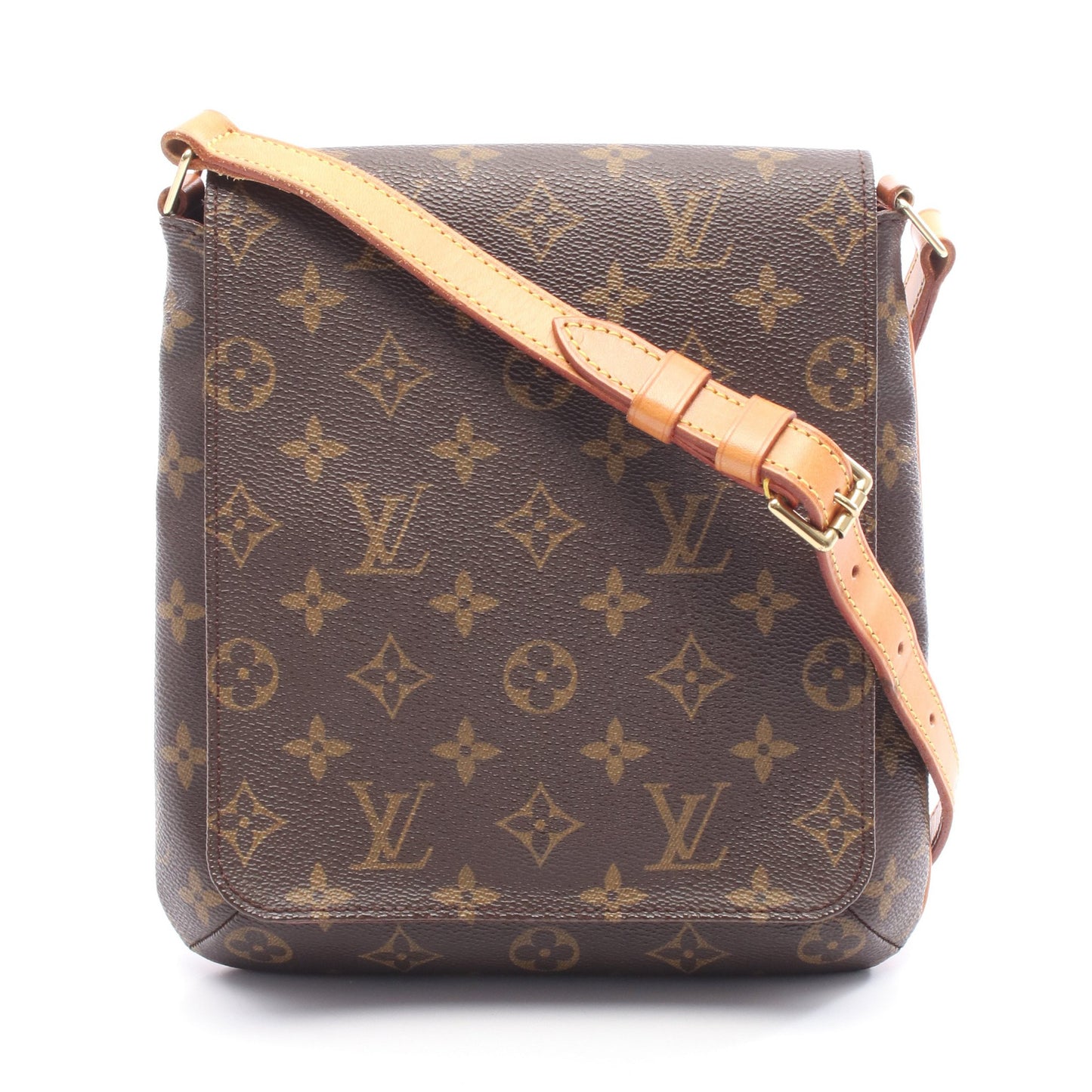 ミュゼットサルサ ショートストラップ モノグラム ショルダーバッグ PVC レザー ブラウン ルイヴィトン バッグ LOUIS VUITTON