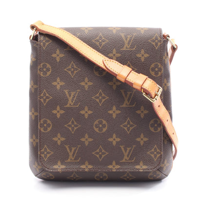ミュゼットサルサ ショートストラップ モノグラム ショルダーバッグ PVC レザー ブラウン ルイヴィトン バッグ LOUIS VUITTON