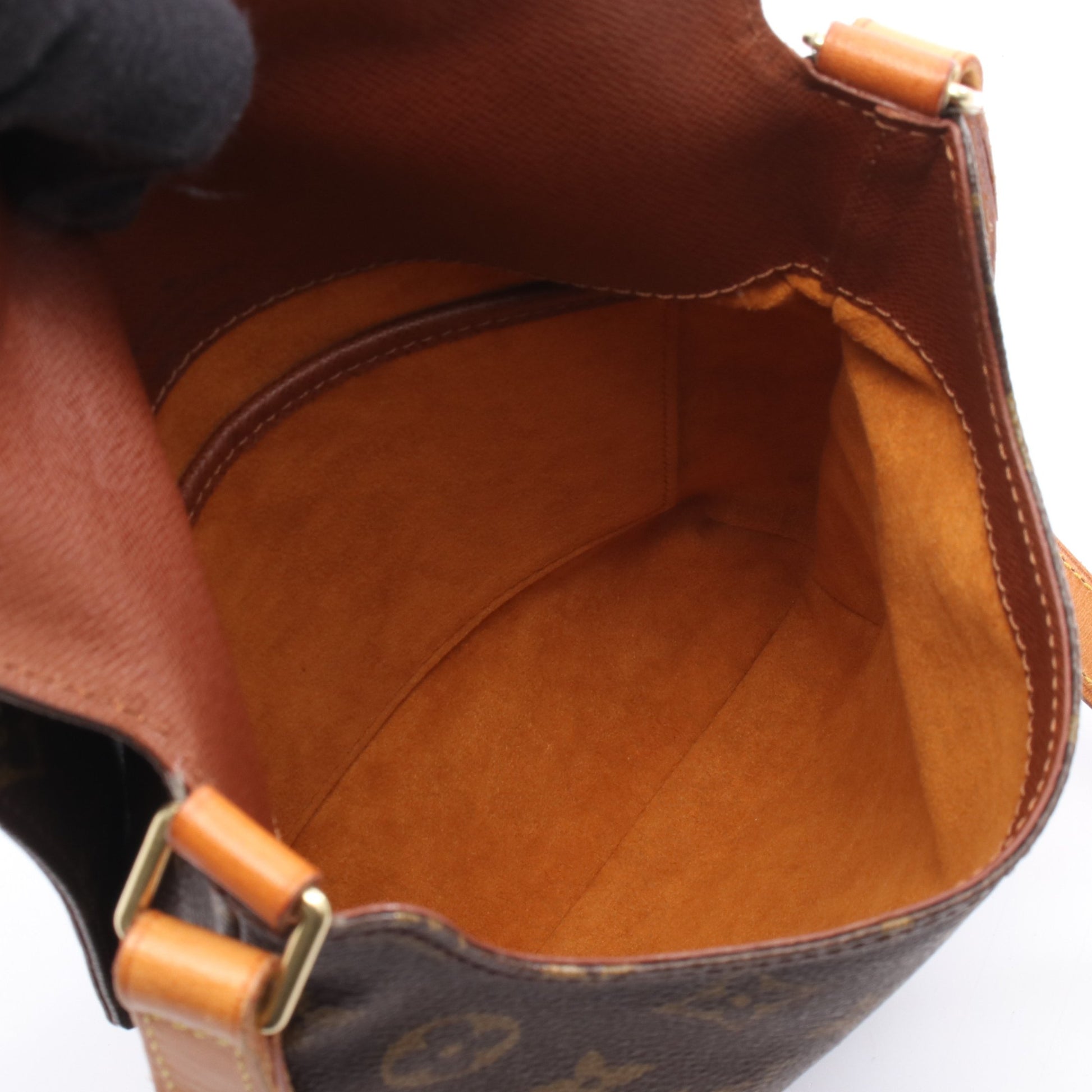 ミュゼットサルサ ショートストラップ モノグラム ショルダーバッグ PVC レザー ブラウン ルイヴィトン バッグ LOUIS VUITTON