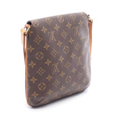 ミュゼットサルサ ショートストラップ モノグラム ショルダーバッグ PVC レザー ブラウン ルイヴィトン バッグ LOUIS VUITTON