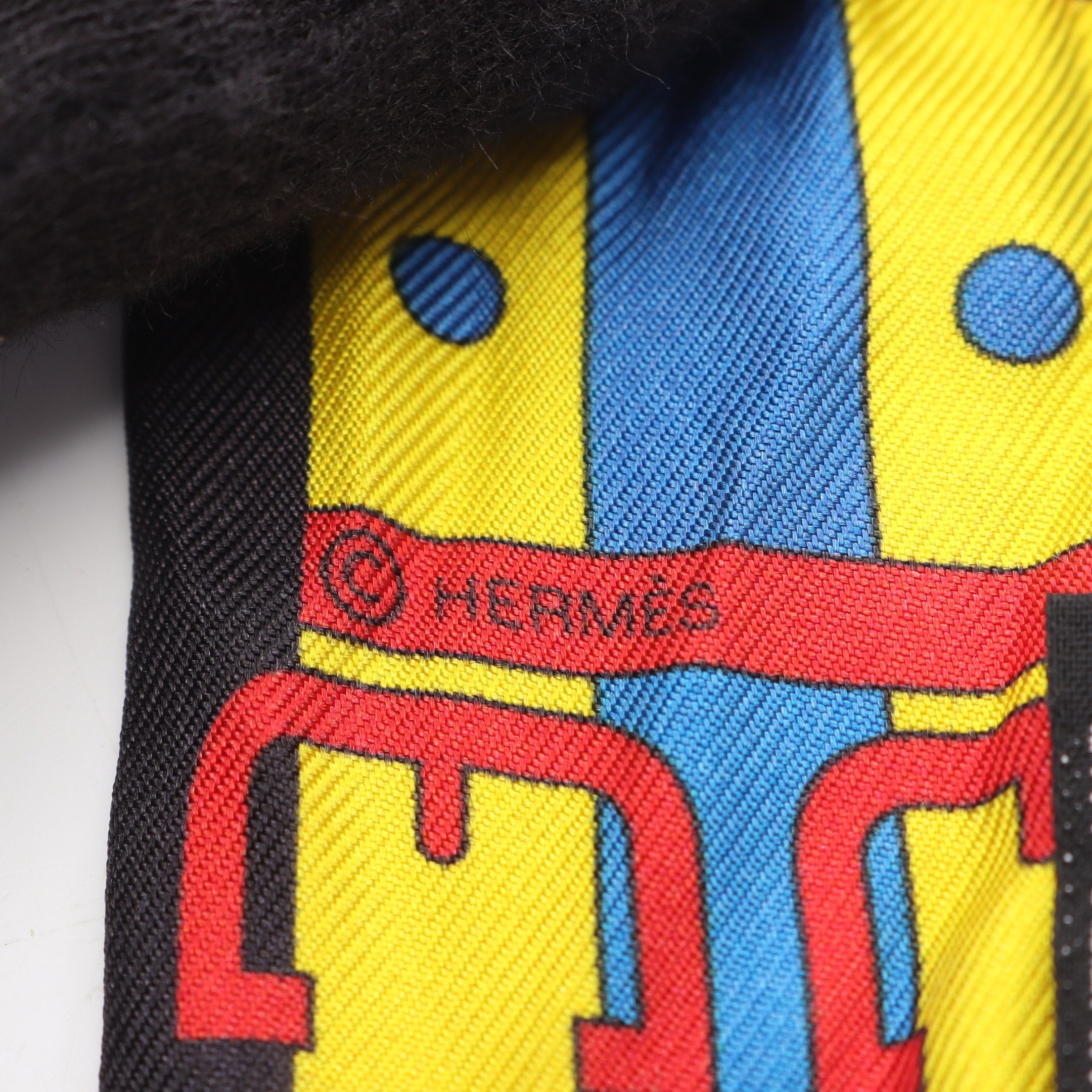 ツイリー ROCABAR リボン スカーフ シルク レッド マルチカラー