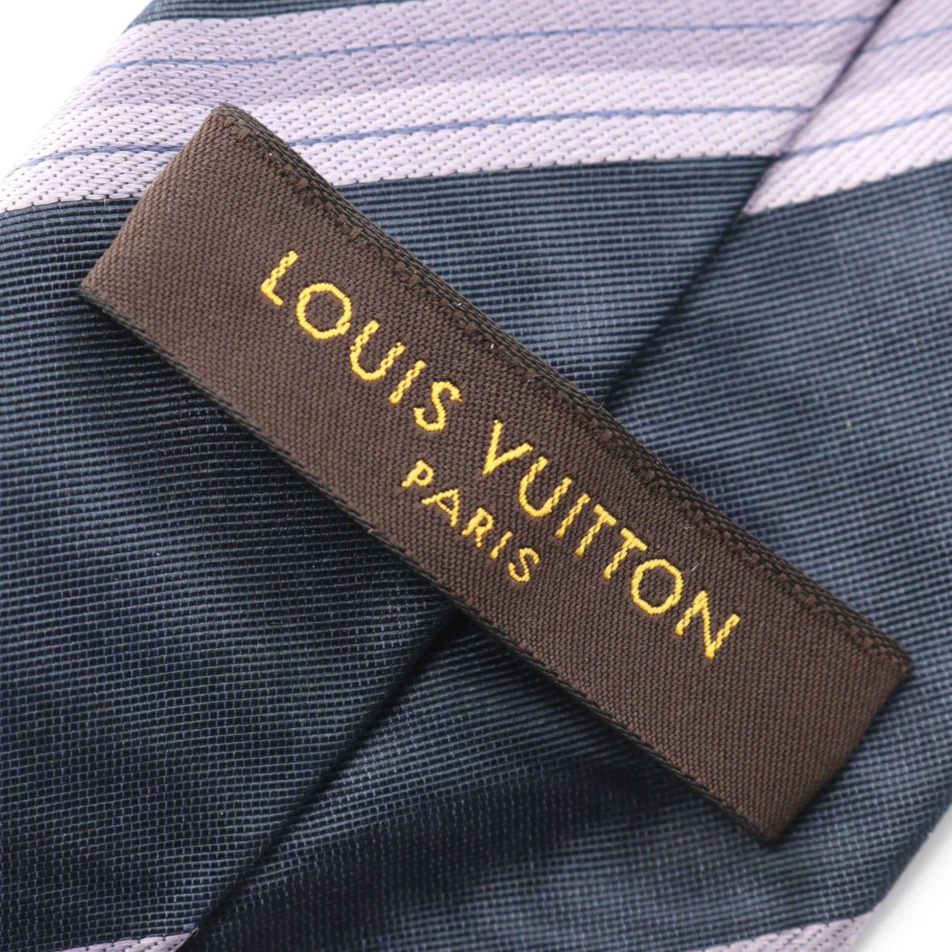 ネクタイ シルク ネイビー ライトパープル ルイヴィトン 財布・小物 LOUIS VUITTON