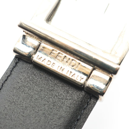 FFロゴ ベルト レザー ダークブラウン シルバー金具 フェンディ 財布・小物 FENDI