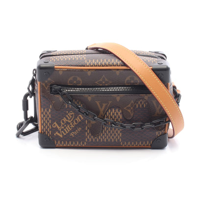 LOUIS VUITTON × NIGO ミニ ソフトトランク ダミエジャイアント ショルダーバッグ PVC レザー ブラウン ルイヴィトン バッグ LOUIS VUITTON