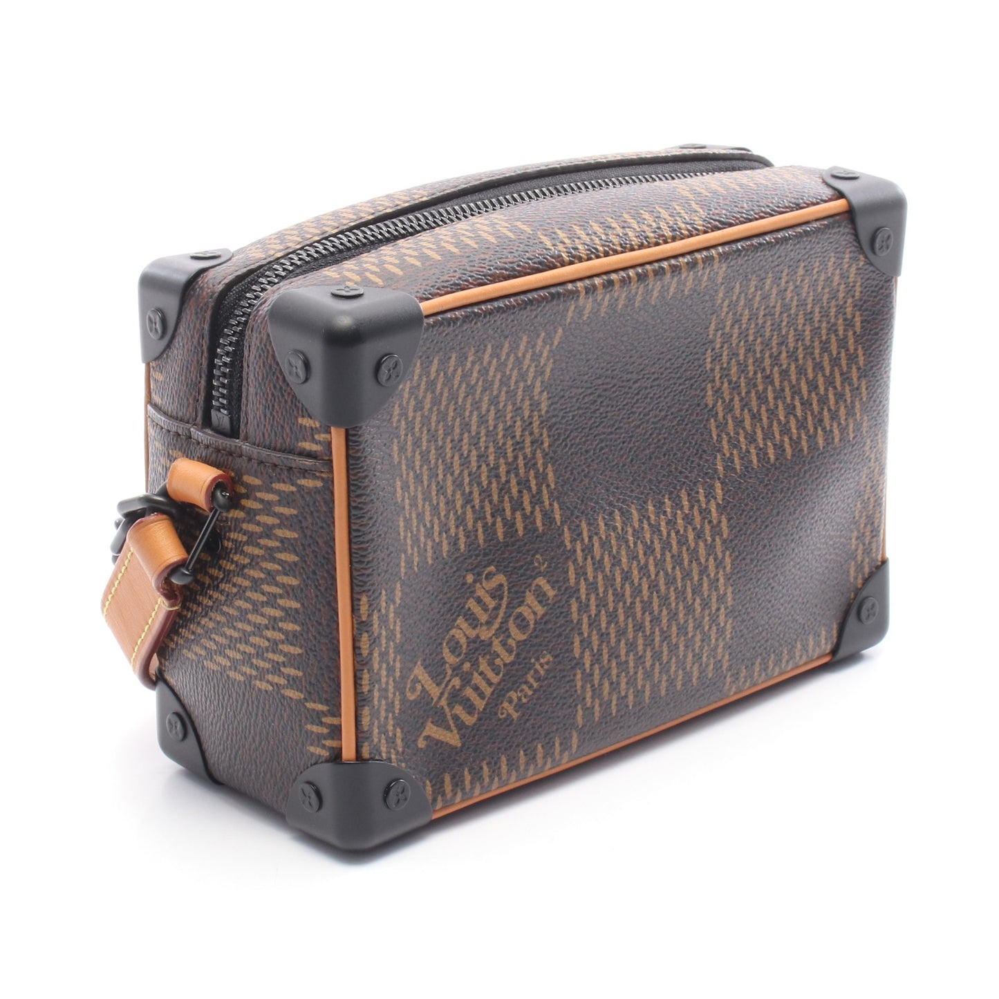 LOUIS VUITTON × NIGO ミニ ソフトトランク ダミエジャイアント ショルダーバッグ PVC レザー ブラウン ルイヴィトン バッグ LOUIS VUITTON