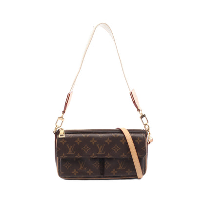 ヴィヴァシテ モノグラム ワンショルダーバッグ PVC レザー ブラウン ルイヴィトン バッグ LOUIS VUITTON