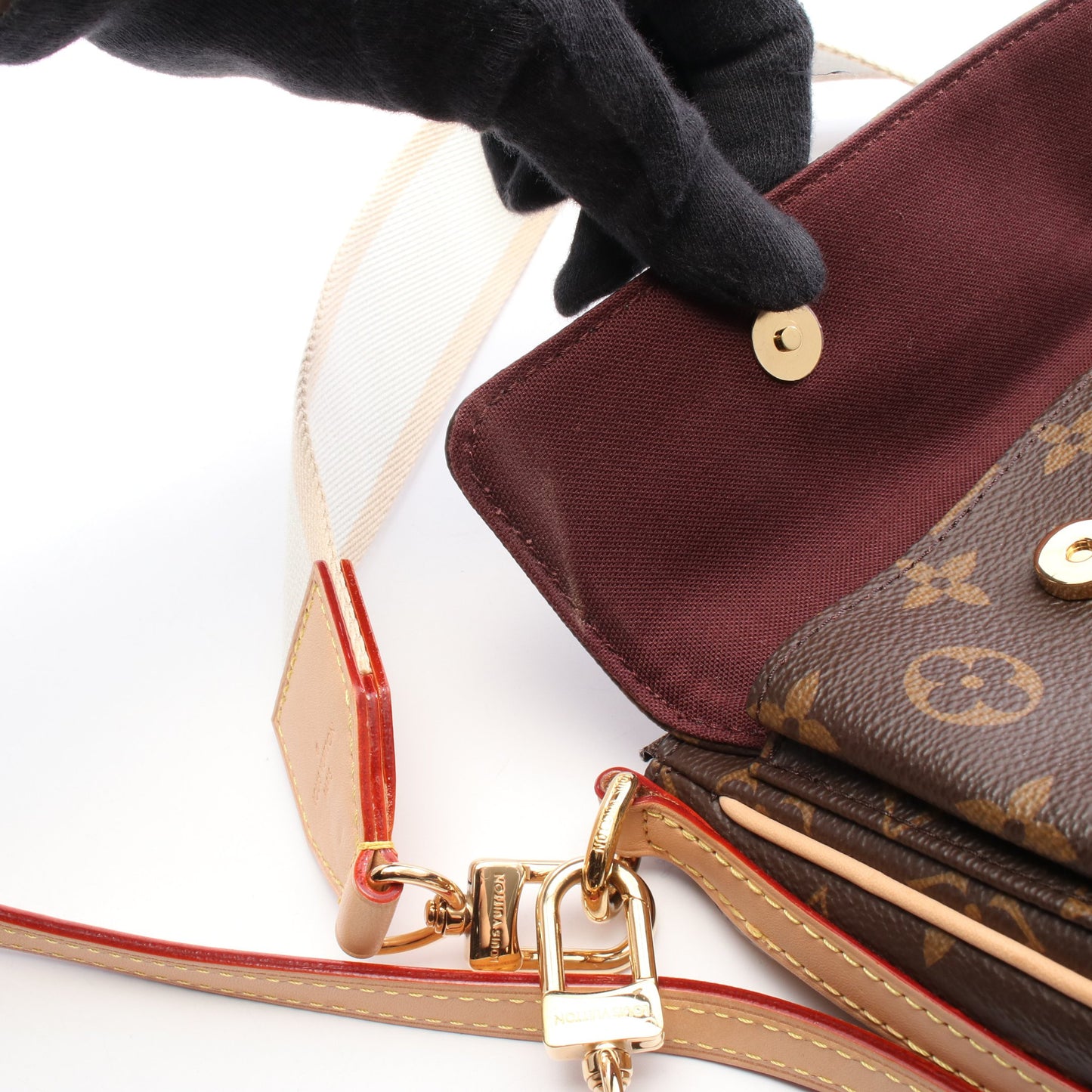 ヴィヴァシテ モノグラム ワンショルダーバッグ PVC レザー ブラウン ルイヴィトン バッグ LOUIS VUITTON