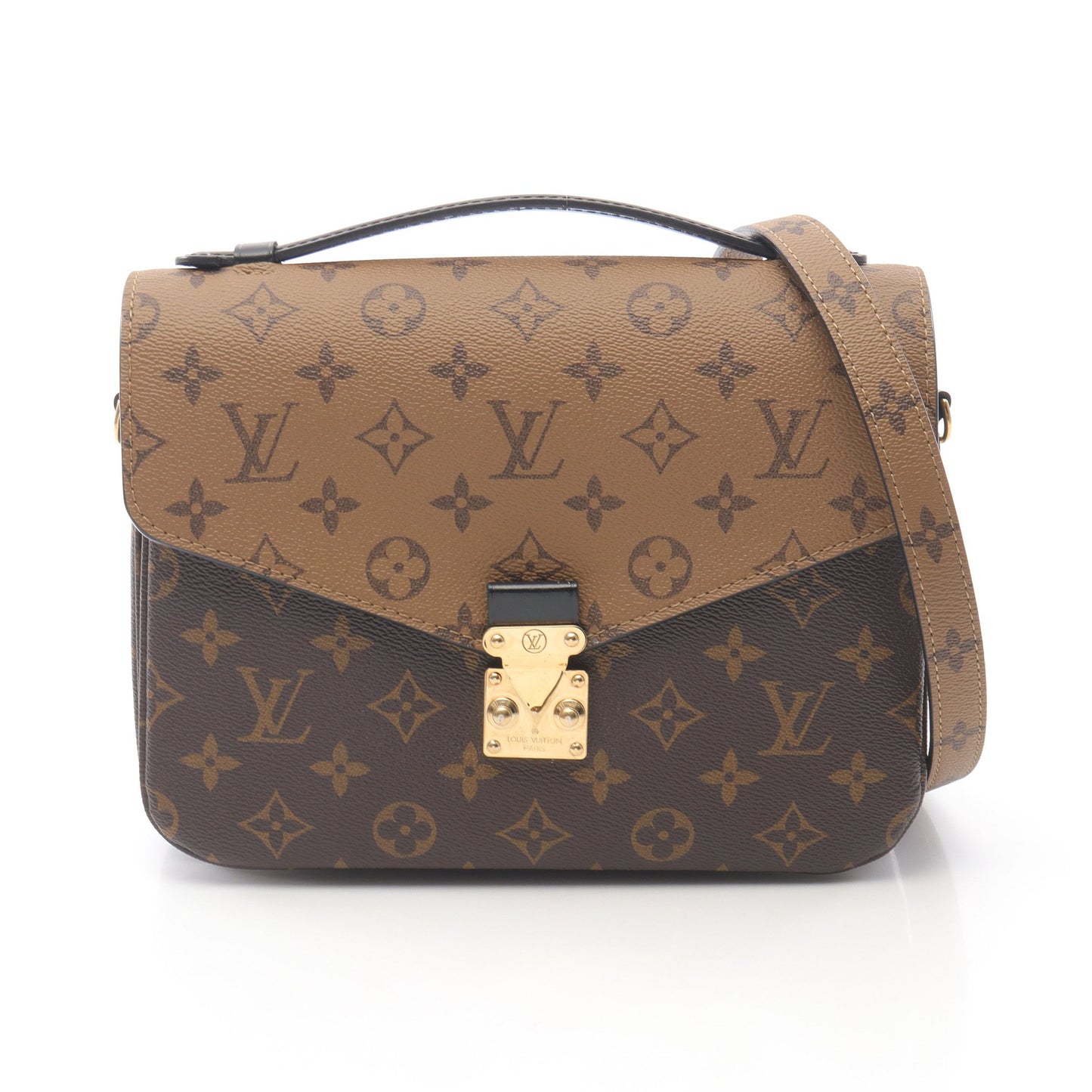 ポシェット メティス MM モノグラムリバース ハンドバッグ PVC レザー ブラウン ブラック 2WAY ルイヴィトン バッグ LOUIS VUITTON