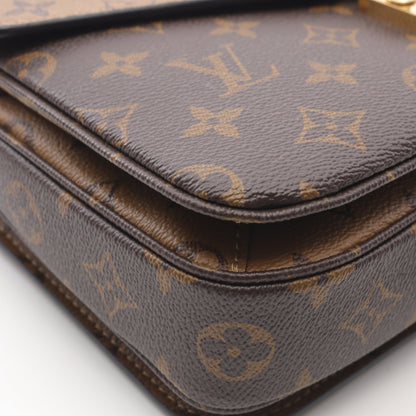 ポシェット メティス MM モノグラムリバース ハンドバッグ PVC レザー ブラウン ブラック 2WAY ルイヴィトン バッグ LOUIS VUITTON