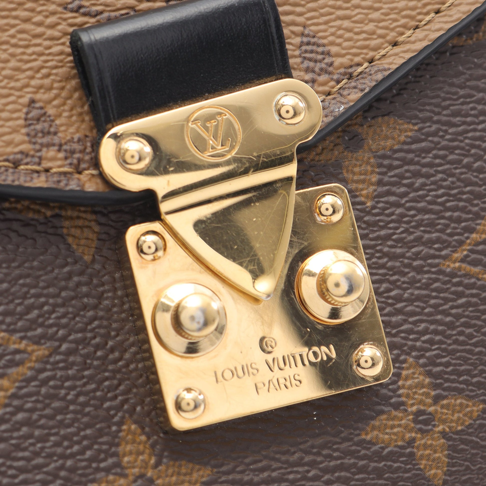 ポシェット メティス MM モノグラムリバース ハンドバッグ PVC レザー ブラウン ブラック 2WAY ルイヴィトン バッグ LOUIS VUITTON