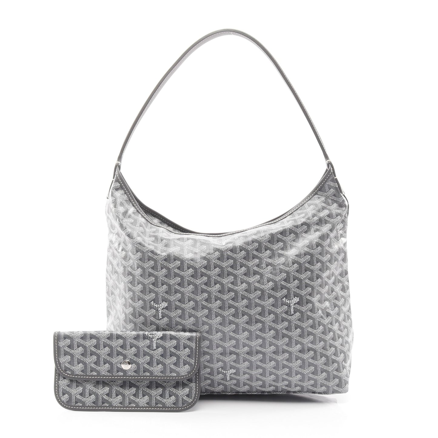 ボエム ホーボーバッグ ワンショルダーバッグ コーティングキャンバス レザー グレー ホワイト ゴヤール バッグ GOYARD
