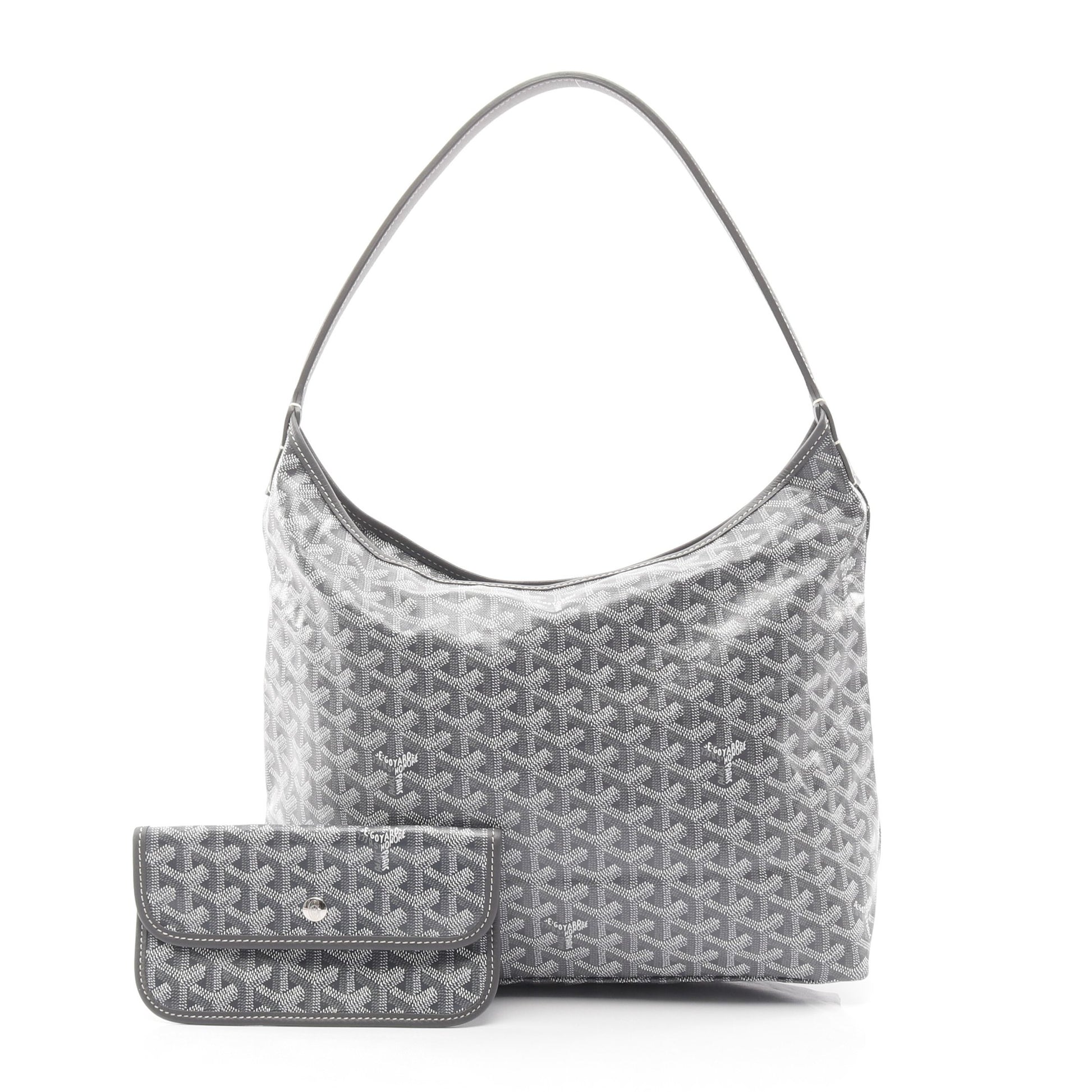 ボエム ホーボーバッグ ワンショルダーバッグ コーティングキャンバス レザー グレー ホワイト ゴヤール バッグ GOYARD