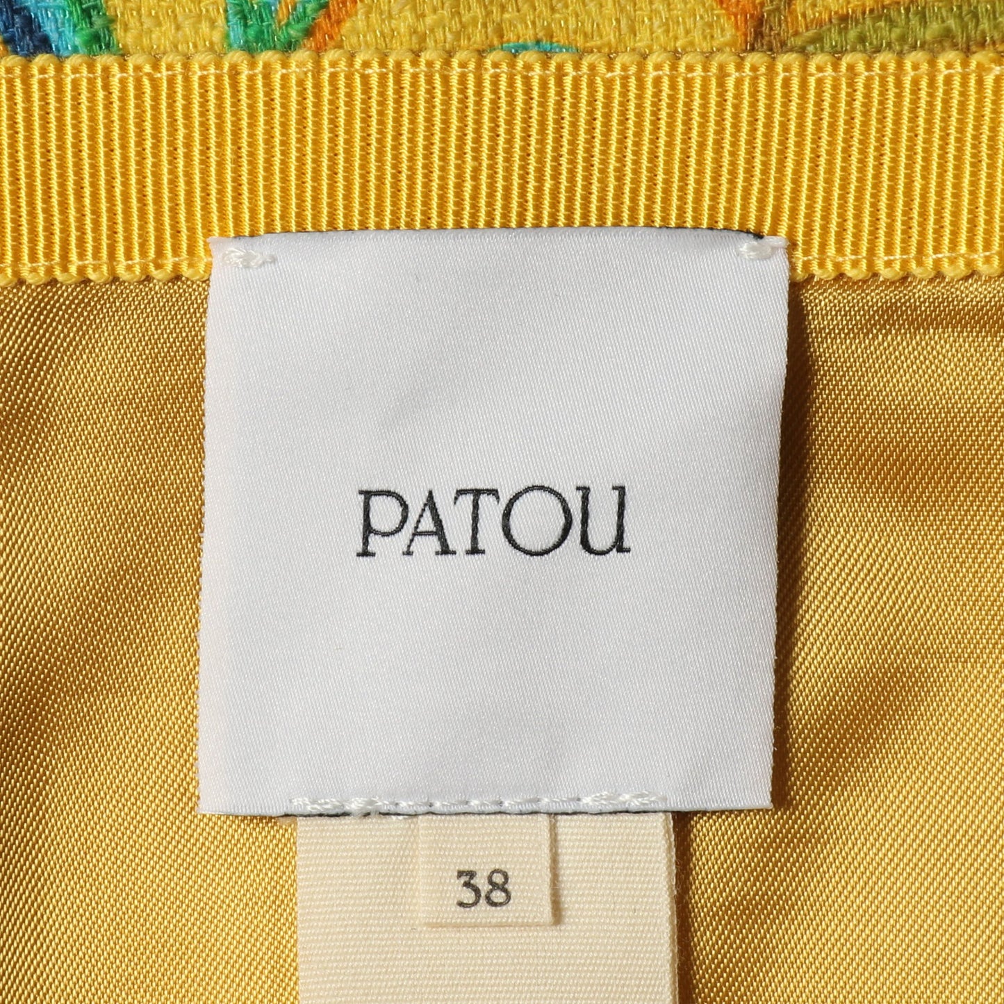 スカート 花柄 フラワー コットン オレンジイエロー マルチカラー パトゥ ボトムス PATOU