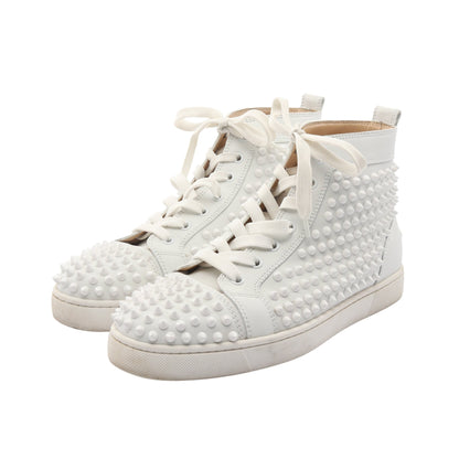 ハイカットスニーカー レザー ホワイト スパイクスタッズ クリスチャンルブタン シューズ Christian Louboutin