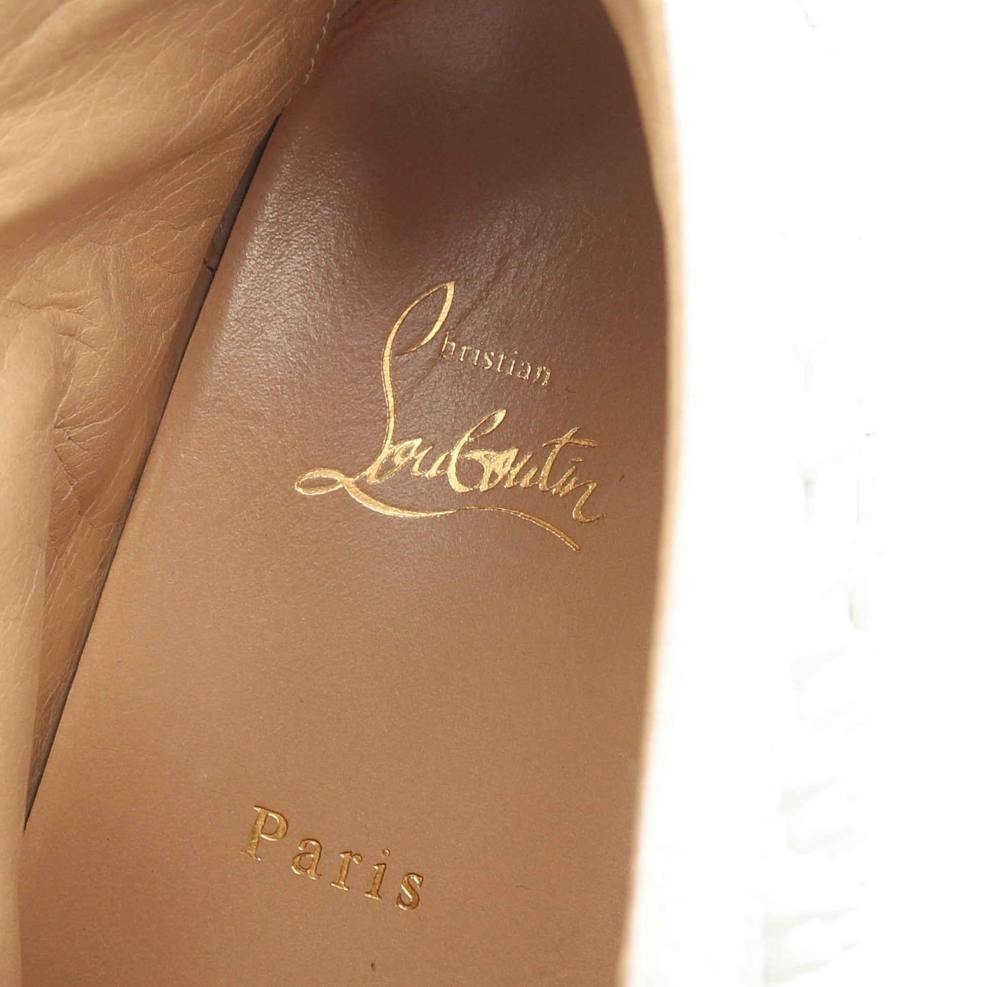 ハイカットスニーカー レザー ホワイト スパイクスタッズ クリスチャンルブタン シューズ Christian Louboutin